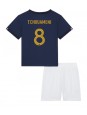 Billige Frankrike Aurelien Tchouameni #8 Hjemmedraktsett Barn VM 2022 Kortermet (+ Korte bukser)